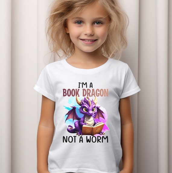 I'm A Book Dragon Not A Worm T-Shirt Gift For Reading Lovers I'm A Book Dragon Not A Worm T-Shirt Gift For Reading Lovers