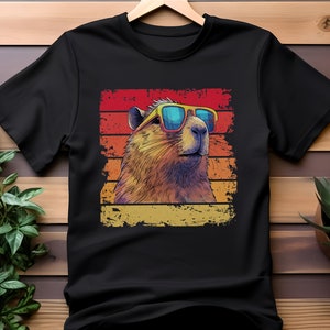 Capybara T-Shirt, Capybara Tee, Capybara Clothing, Retro Capybara Tee, Cute Capybara Shirt, Animal T-Shirt, Capybara Gift, Animal Lover Gift