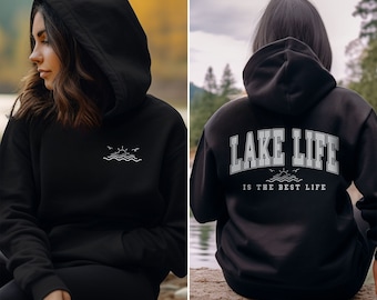 Lake Life Hooded Sweatshirt: Unisex Camping Shirt