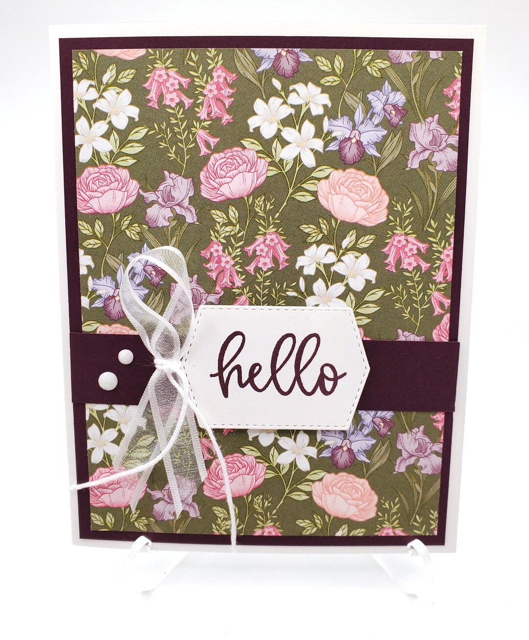 Handcrafted Hello and Thanks Greeting Card Brighten Someones Day With a ...