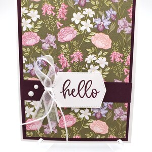 Handgefertigte Hallo und Danke Grußkarte Erhellen Sie Jemanden Tag mit einer Einzigartigen Gruß-Postkarte Rustikaler Blumenkorrespondenzgruß