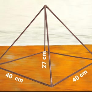 pyramid, copper pyramit, meditation pyramid 40x40 cm, giza, chakra, piramit
