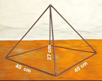 pyramid, copper pyramit, meditation pyramid 40x40 cm, giza, chakra, piramit