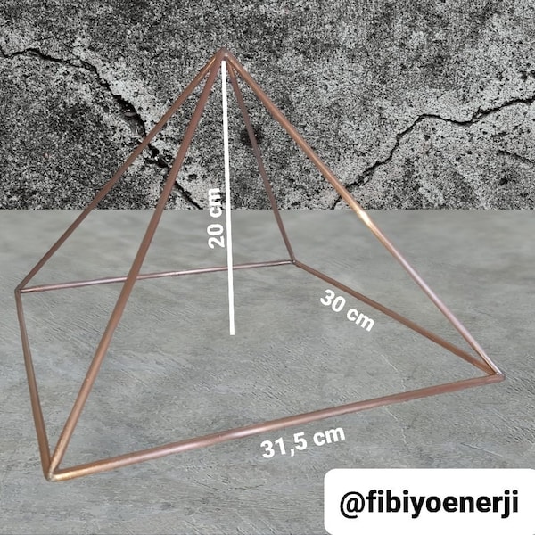 Copper Meditation Pyramid 30x31,5 cm, Pyramid, Giza, Keops, Chakra