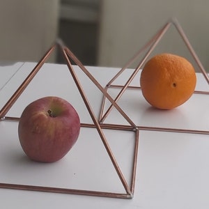 copper meditation pyramid 20x20 cm x two piece, pyramide, piramit, meditasyon, giza, chakra