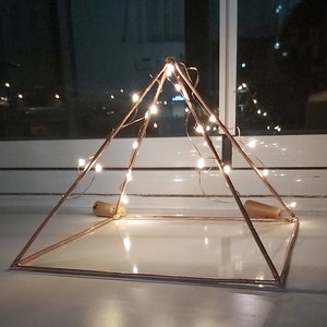 copper meditation pyramid 25x25cm,  pyramid, meditasyon, giza, chakra