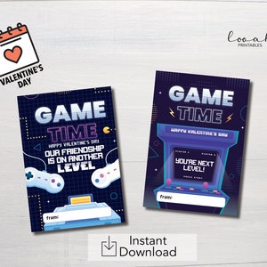 Video Game Valentines Day Tag| You&#39;ve Got Game Valentines Treat Gift Tags Boy Girl Classroom School Tag Editable Printable Download