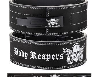 Body Reapers 10mm Lever Belt: Genuine Cowhide Leather Weightlifting Belt