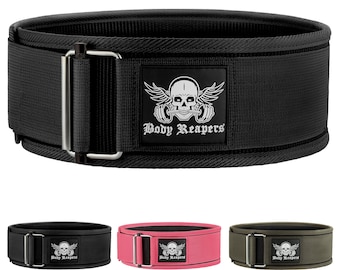Body Reapers Weight Lifting 4" Self-Locking Adjustable Belt for Deadlifting, Powerlifting and Olympic Lifting Athletes - For Men and Women