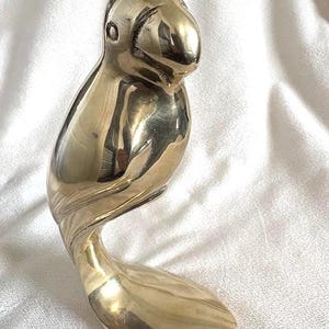 Vintage Dolbi Cashier Brass Parrot Statuette