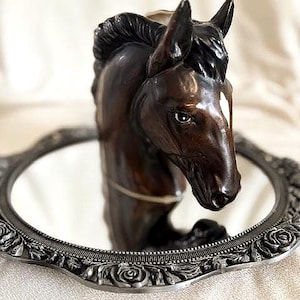 Vintage NAPCO C5568 Chocolate Brown Horse Head Planter