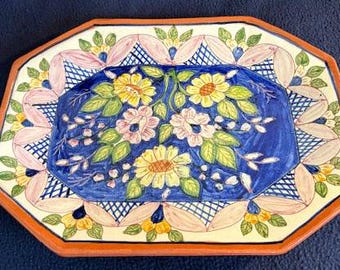 Vintage Sao Pedro do Corval Handmade Platter/Tray made in Portugal
