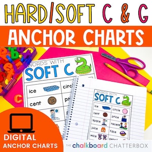 Hard and Soft C & G Phonics Anchor Charts (Digital Download)