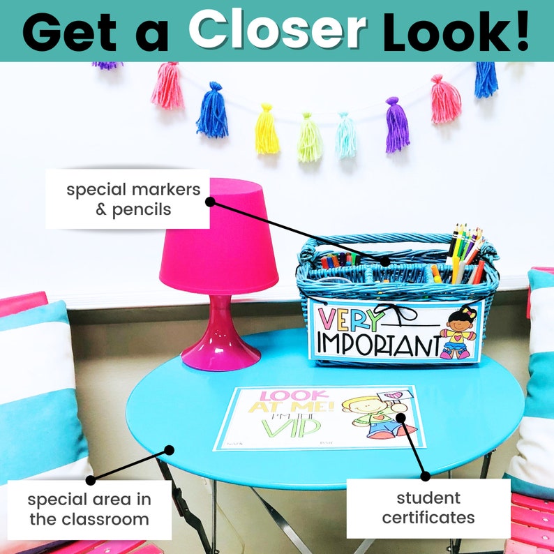 VIP Student Starter Kit | Classroom Behavior Management Tool - Etsy