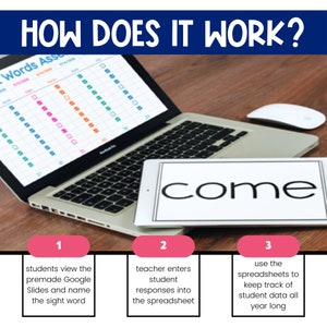 Digital Sight Words Assessment - Etsy