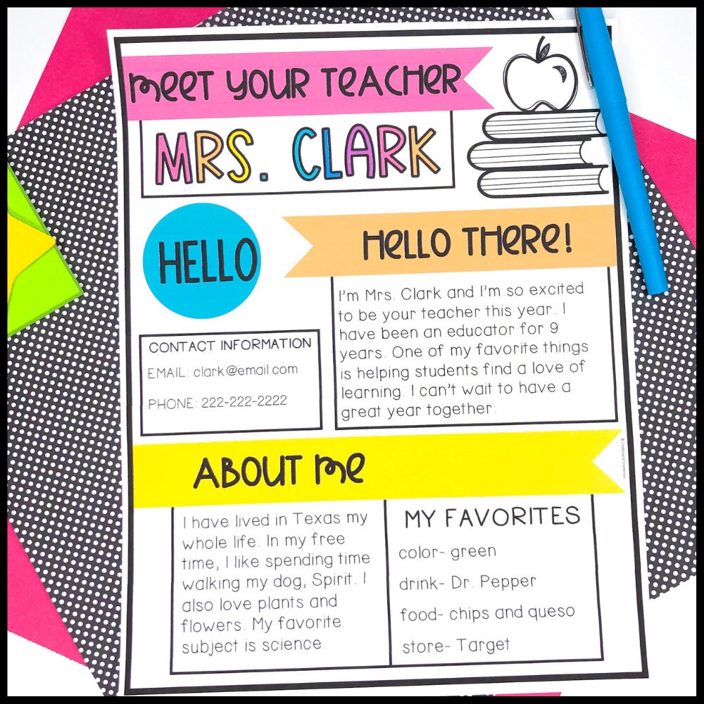 90s Retro Rainbow Editable Meet the Teacher Letter | Classroom Decor - Etsy