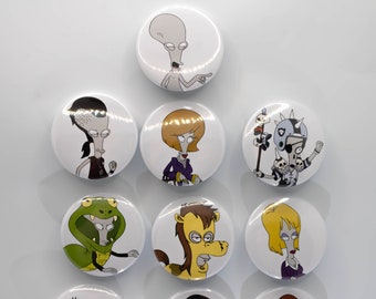 Roger the Alien Persona Button set