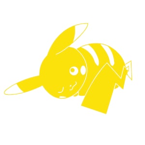 Pikachu slapen vinyl sticker