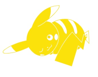 Pikachu Sleeping Vinyl Sticker