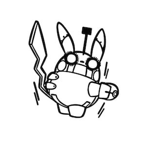 Pikachu Robot Vinyl Sticker