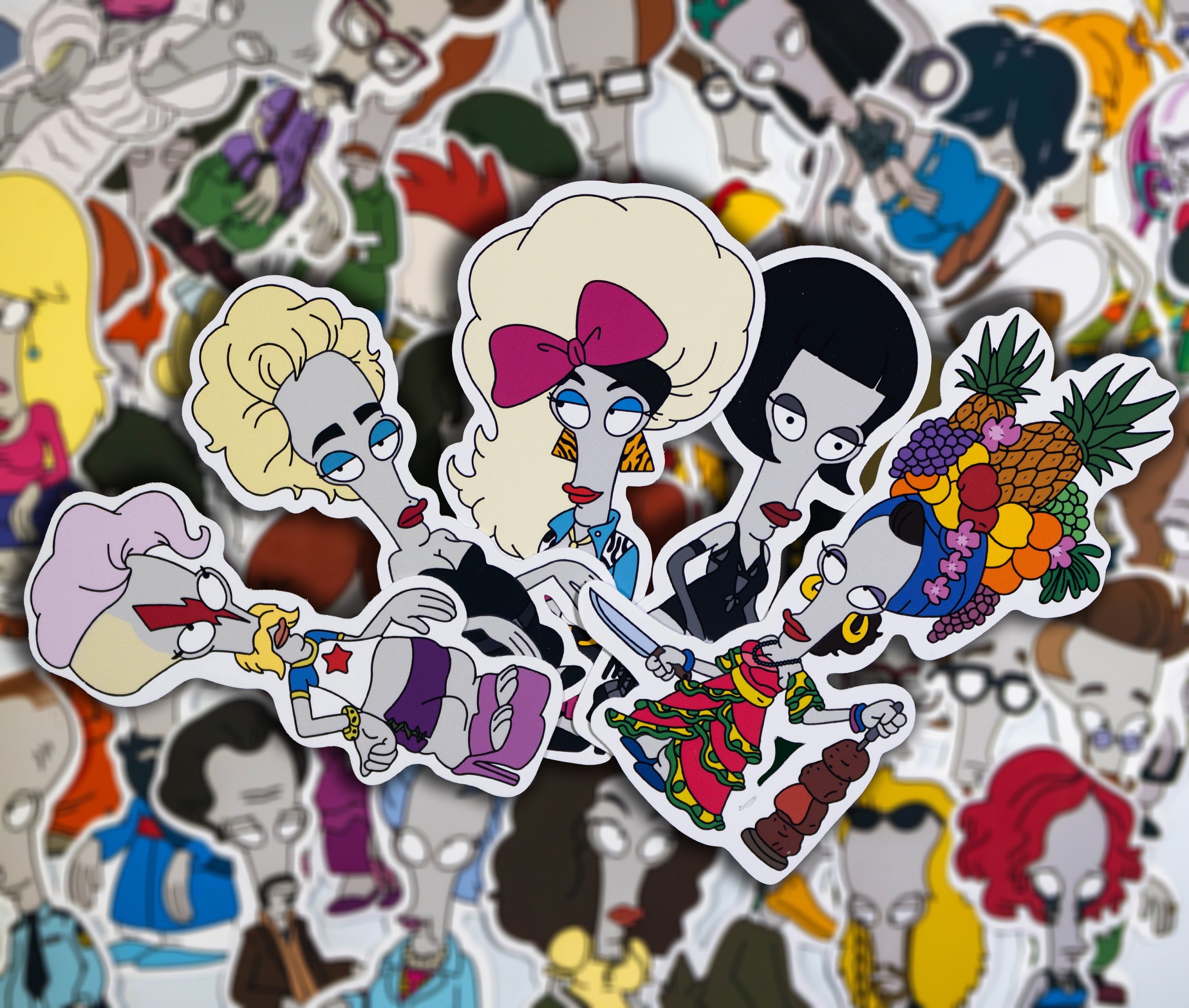 Roger the Alien Sticker Set M - Etsy