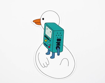 BMO on a Goose Sticker