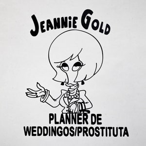 Jeannie Gold Wedding Planner Vinyl Sticker