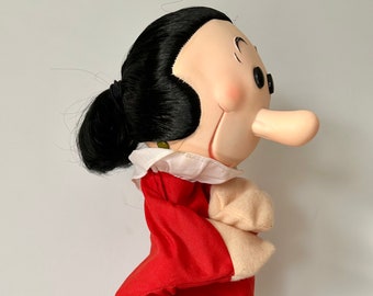 Vintage Popeye's girlfriend OLIVE hand puppets / Popeye's OLIVE hand puppets 1987 Presents Hamilton gifts