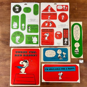 Confezioni di adesivi Vintage Peanuts con supporto adesivo | Pacchetto adesivi Peanuts - In inglese