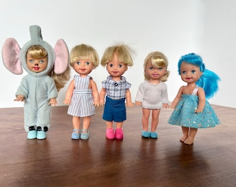 Conjunto vintage de 5 mini muñecas, Mattel | Lote de 5 mini muñecas, Mattel 1994