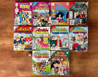 Vintage Lot de 10 ARCHIE format poche - 6 x format double + 4 x format régulier Les Éditions Héritage Jeunesse - En français