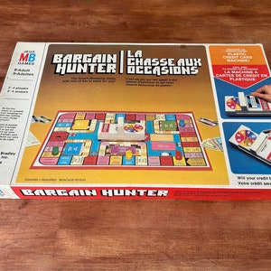 Gioco da tavolo vintage BARGAIN HUNTER / The Bargain Hunt di Milton Bradley - Francese e inglese