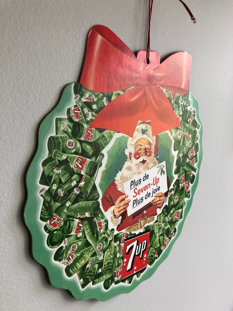 Vintage 7up Cardboard Christmas From the 1950s 7up Cardboard Christmas