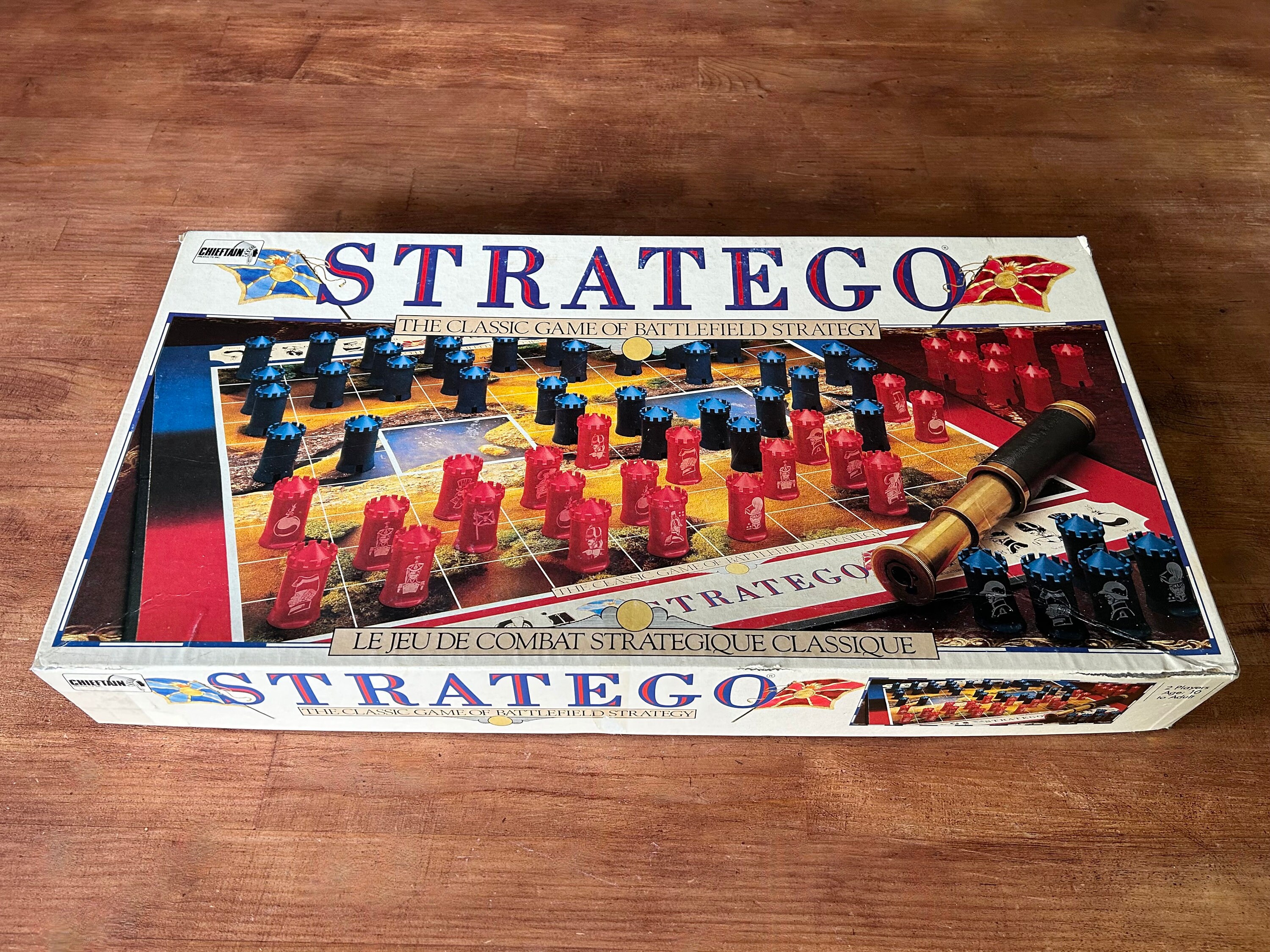 Vintage Game STRATEGO Chieftain | Stratego 1987 game - French & English