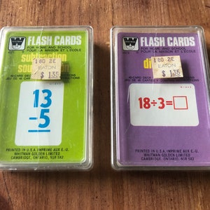 Jeu de cartes de divisions et soustractions, Éducatif, Flash Cards par Whitman, subtraction and division