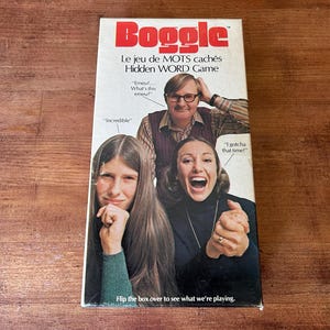 Vintage BOGGLE Hidden Word Game, Parker Brothers | The BOOGGLE Hidden Word Game - FRENCH & English