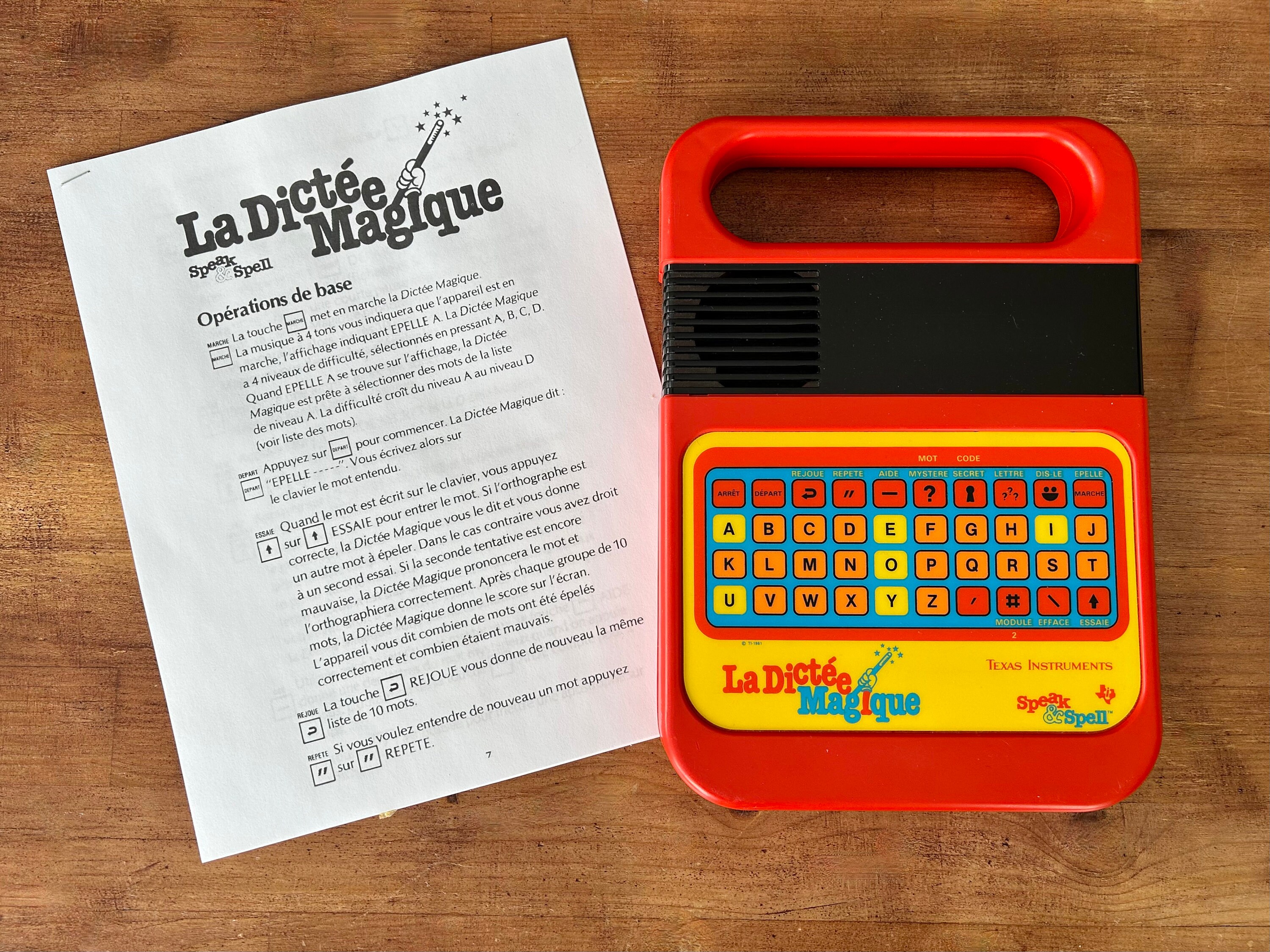Texas Instruments - Speak & Spell  La Dictée Magique  1978 Occasion En Boite P Image 305845 Grande