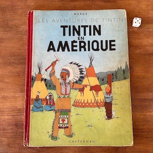 Vintage Tintin in America Series B5, Comic Book Albums of The Adventures of Tintin - In French