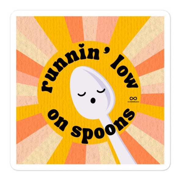 Runnin' Low on Spoons Sticker - 3x3