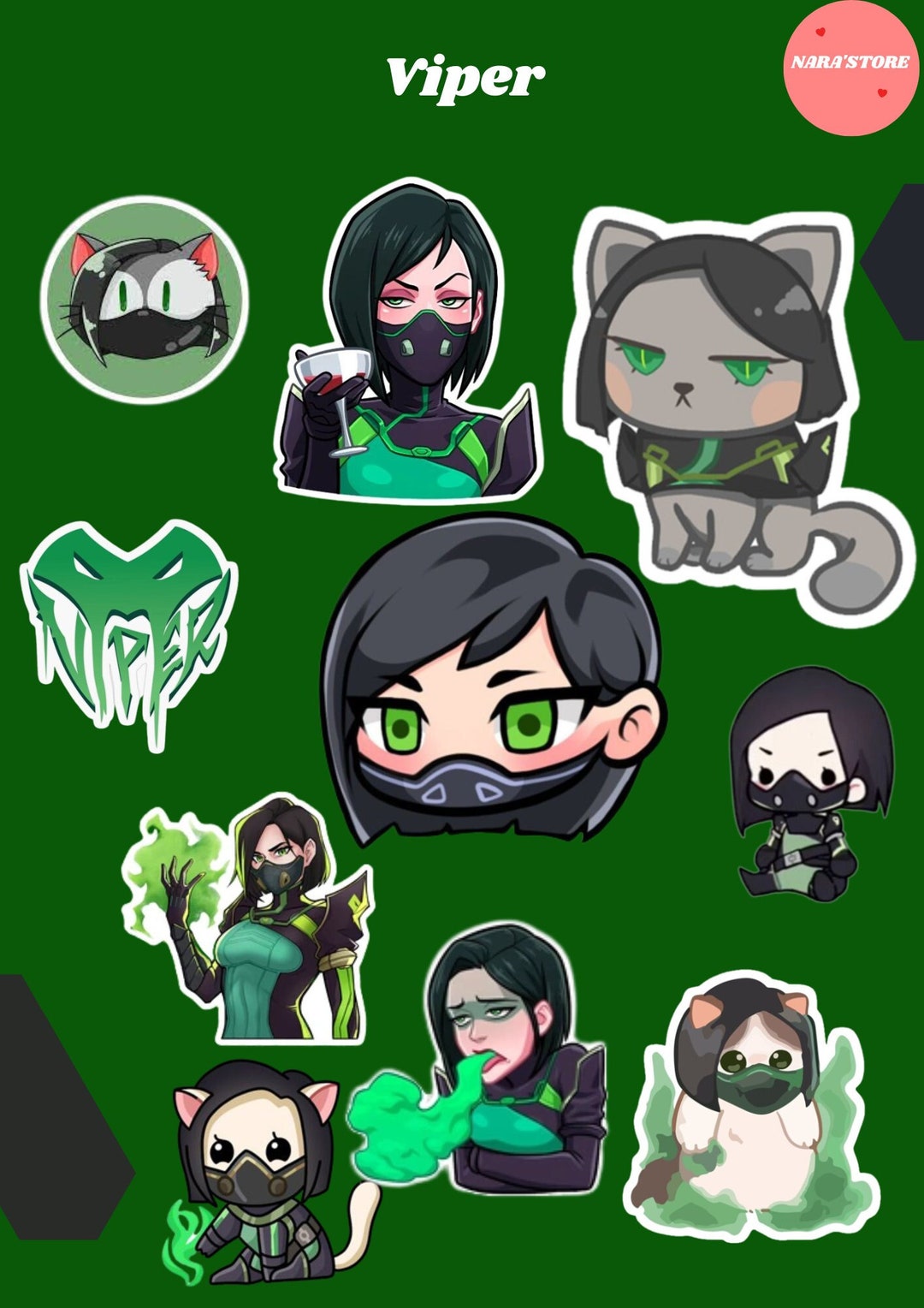 Viper Valorant Vinyl Sticker, Viper Pack - Etsy