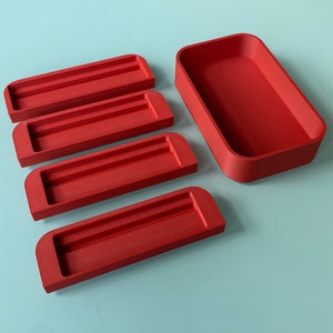 Rune Set insert for Altoids tin box showing all trays and insert without the runes