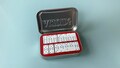 Travel Dominoes in Altoids Tin - Mini Domino Double Six with Tile Racks - Miniature Dominoes