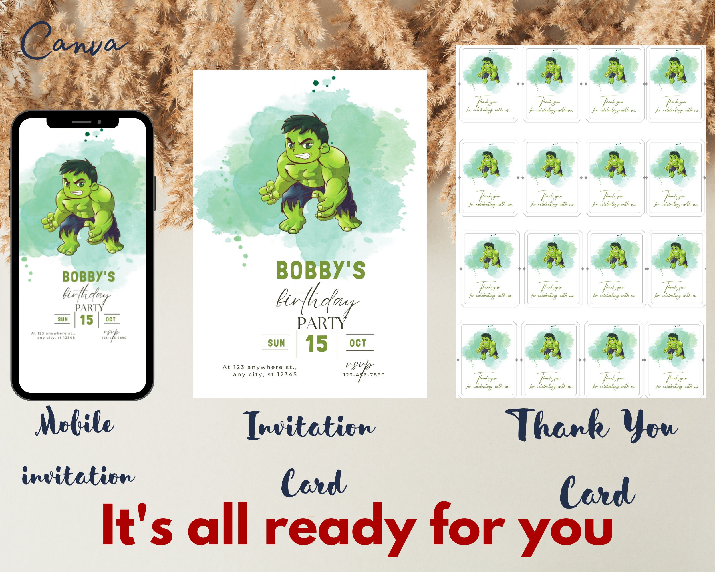 Editable Hulk Birthday Invitation Template Printable Birthday Etsy UK