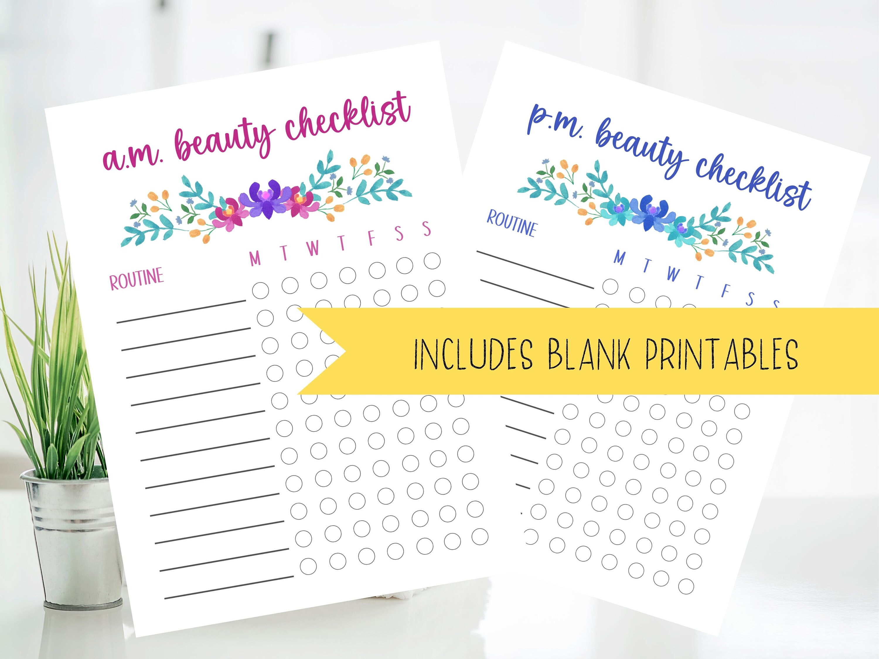 Skincare Routine Checklist Printable Download Digital PDF - Etsy