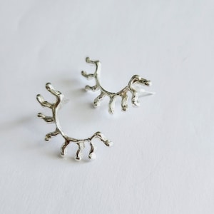 Silver Sunburst Stud Earrings, Celestial Jewelry, Valentine’s Gift For Her