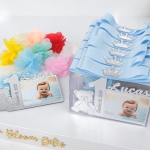 First Birthday Personalized Photo Frame Magnets, 1st Birthday Picture Favors for Boy & Girl, 1st Birthday Party Gift for Guest, 1st Birthday