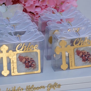 Photo Magnet Baptism Favors, Baby Picture Frame Favors, Baptism Favors for Girl & Boy, Christening Favors, Baptism Keepsake Favors for Guest