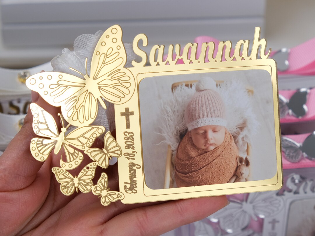Christening Favors With Photo Personalized Christening Gift for