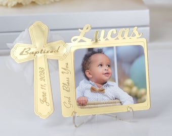 Personalized Favors Baptism Photo Magnet, Christening Favors for Guests