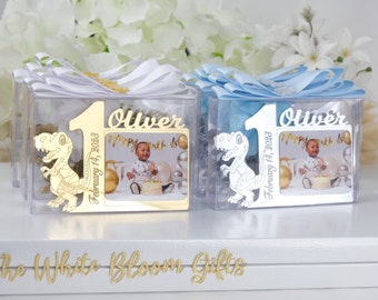 Personalized First Birthday Photo Magnet Favors